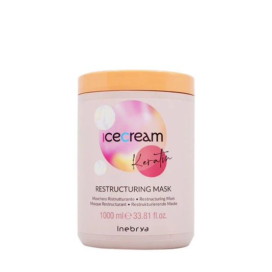 Inebrya Ice cream Keratin - Maschera ristrutturante alla cheratina 1000 ml